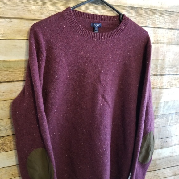 J Crew Lambswool Sweater Elbow Patches XL Slim - Picture 2 of 5